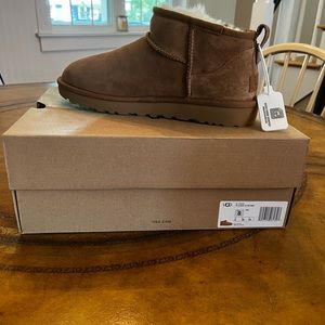 Brand new classic ultra mini Ugg boots with tags and box